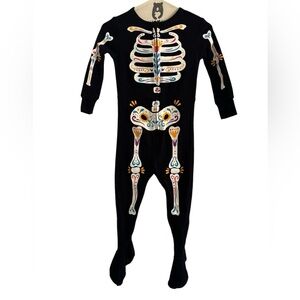 Old Navy Unisex Day of the Dead Dia De Los Muertos Skeleton One Piece Sz 18-24 M